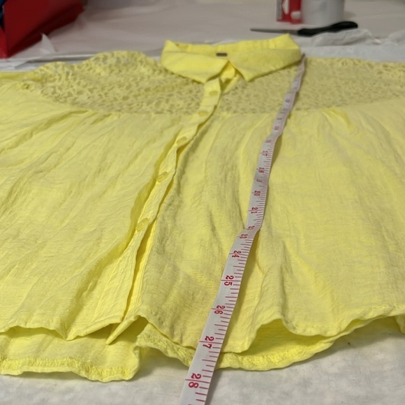 Free People Lace Combo Button Down Top - Picture 9 of 11